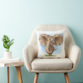 Coussin Dessin animé d'éléphant mignon (Chaise)