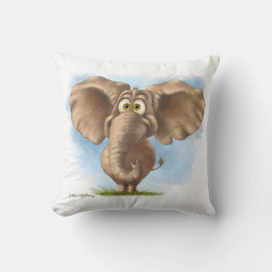 Coussin Dessin animé d'éléphant mignon