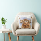 Coussin Dessin animé drôle de vache des Highlands (Chaise)