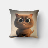 Coussin dessin animé illustration d'un chat mignon (Recto)