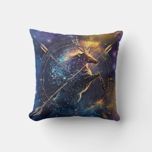 Coussin Dessin aquarelle du signe zodiacal Sagittaire