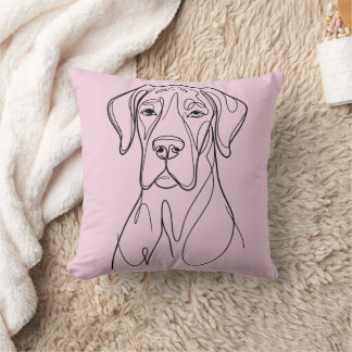 Coussin Dessin au trait de Grand Danois 