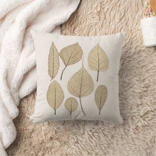 Coussin Dessin botanique naturaliste vintage Feuille 185