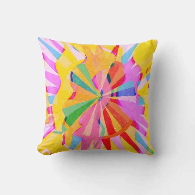 Coussin dessin créatif Abstrait, arrière - plan coloré. (Recto)