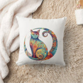 Coussin dessin de chat coloré mignon (Couverture)