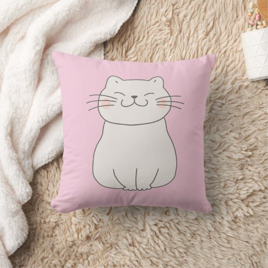 Coussin Dessin de chat mignon (Couverture)