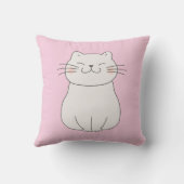 Coussin Dessin de chat mignon (Verso)