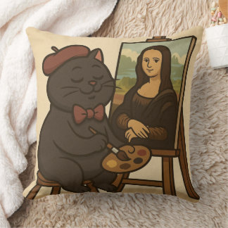 Coussin Dessin de chat Mona