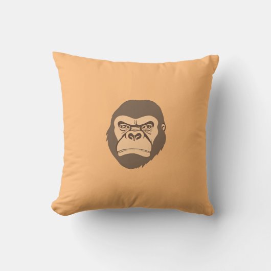 Coussin Dessin de dessin de Gorilla (Recto)