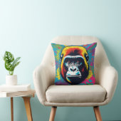 Coussin Dessin de dessin de peinture Gorilla Pop (Chaise)