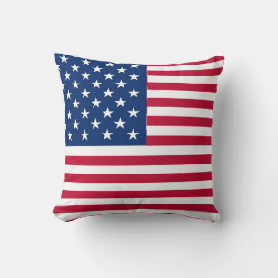 Coussin Dessin de fierté du drapeau américain USA