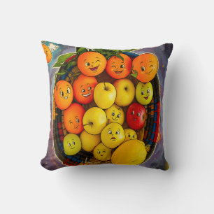 COUSSIN DESSIN DE FRUIT DRÔLE