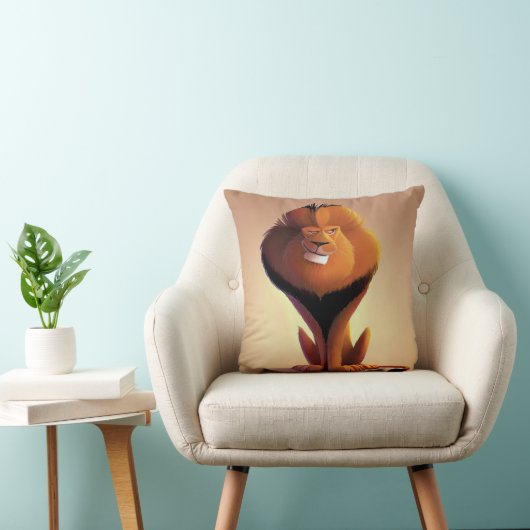 Coussin dessin de lion (Chaise)