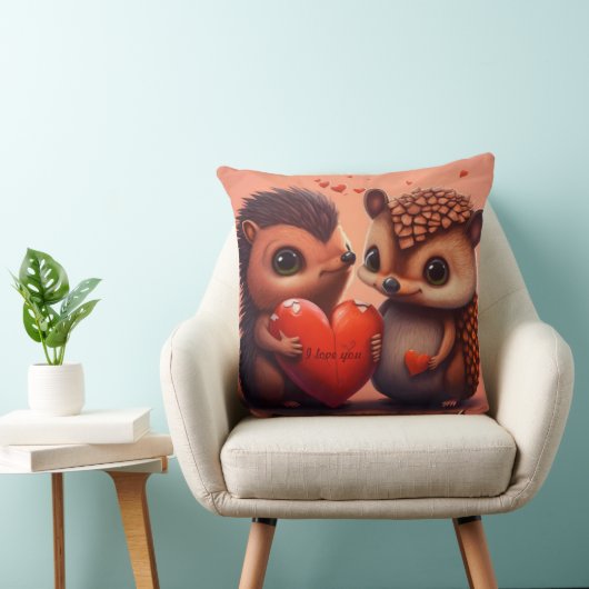 Coussin Dessin de Saint Valentin sur mesure (Chaise)