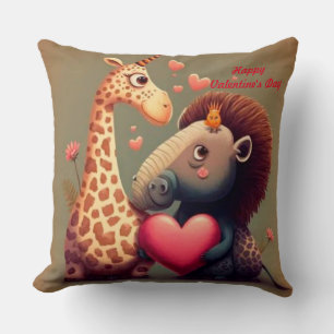 Coussin Dessin de Saint Valentin sur mesure