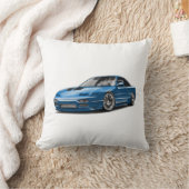 Coussin dessin de voiture bleue 240sx (Couverture)
