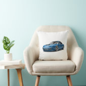 Coussin dessin de voiture bleue 240sx (Chaise)