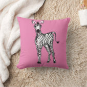 Coussin Dessin de Zèbre mignonne, animaux de safari (Couverture)