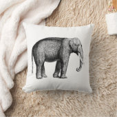 Coussin Dessin d'éléphant vintage (Couverture)