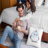 Coussin Dessin d'oiseau Cute Kawaii Chubby - adorable Past