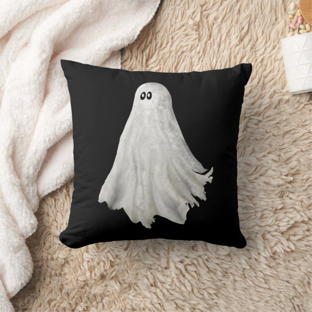Coussin Dessin drôle de fantôme d'Halloween passé (Couverture)