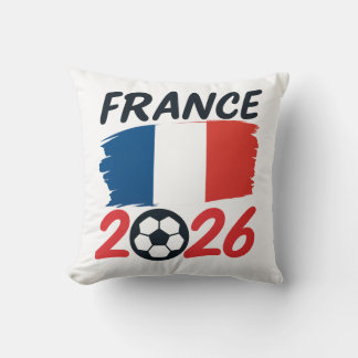Coussin Dessin du drapeau France 2026 couleurs de fan de f