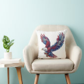 Coussin Dessin d'un aigle, concept 4 juillet (Chaise)