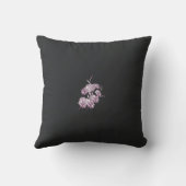 Coussin dessin d'un plante aux fleurs violettes (Verso)