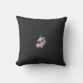 Coussin dessin d'un plante aux fleurs violettes (Recto)