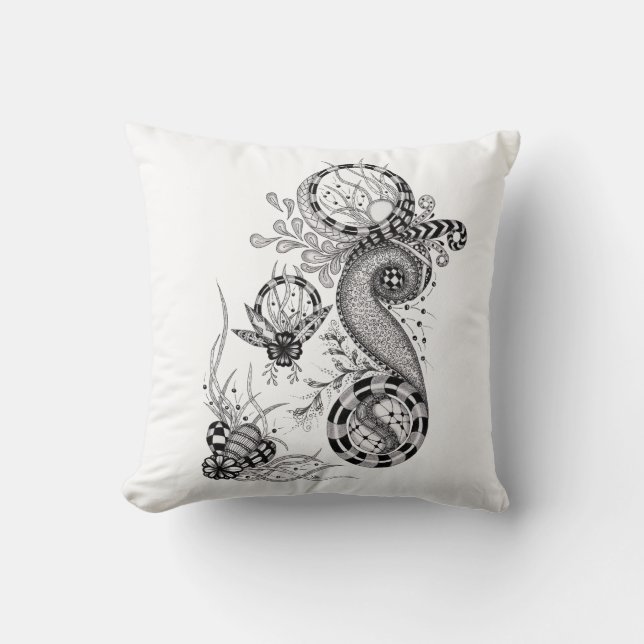 Coussin Dessin floral Tangle - (Recto)