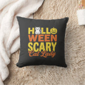 Coussin Dessin Halloween Dame Chat Effrayante_1 (Couverture)