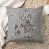Coussin Dessin main Animé pour filles et chats (Couverture)