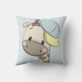 Coussin Dessin personnalisé Baby Boy Giraffe Jeu d'oreille (Verso)