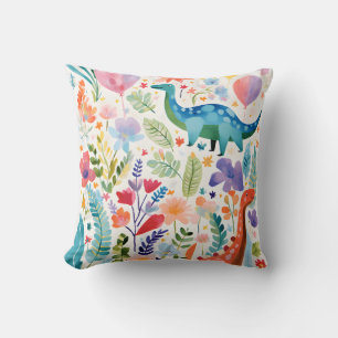 Coussin Dessin personnalisé de dinosaure pour enfants