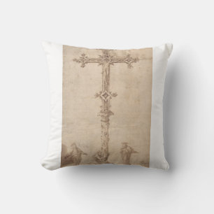 Coussin Dessin pour un Crucifix avec la Vierge Marie