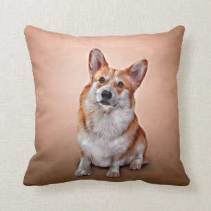 Coussin Dessin race de chien Corgi gallois