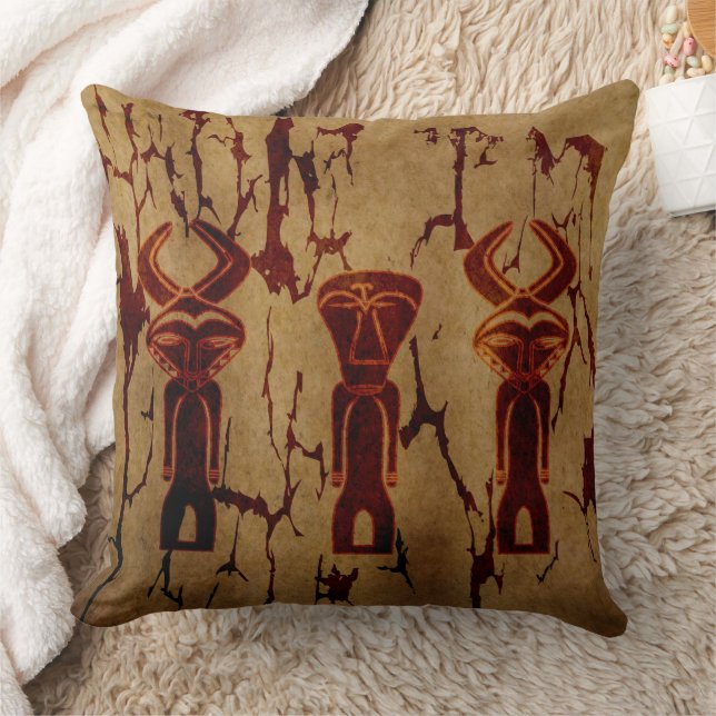 Coussin dessin tribal Abstrait africain (Couverture)