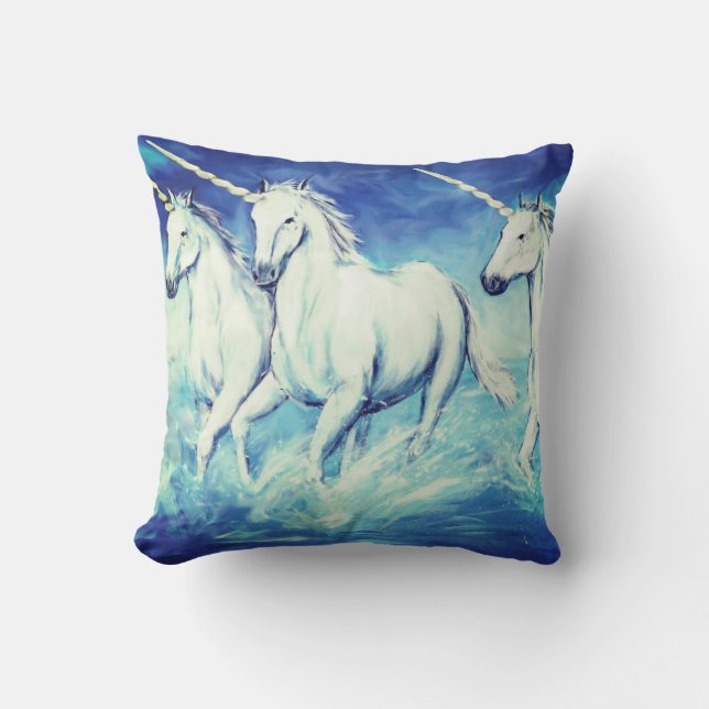 Coussin Dessin Unicorne (Recto)