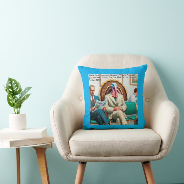 Coussin Dessinateur drôle de cou de dinde de Rick Londres  (Chaise)