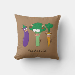 Coussin Dessins animés de légumes taureaux mignons enfants