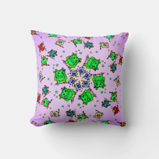 Coussin dessins animés de monstres mignons