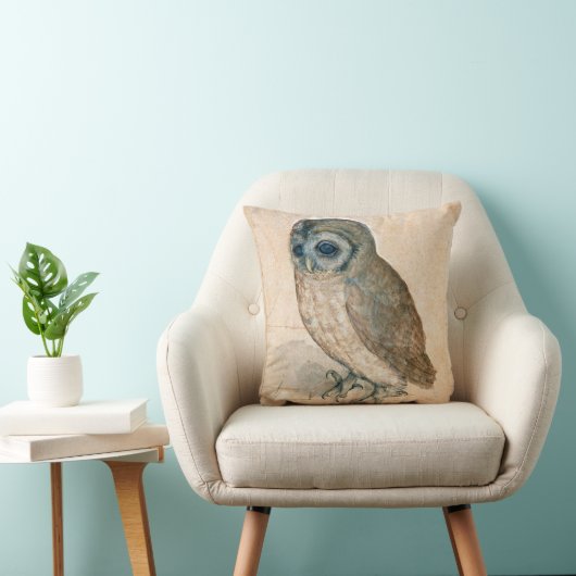 COUSSIN DESSINS D'ANIMAUX DE LA RENAISSANCE / LE HIBOU (Chaise)