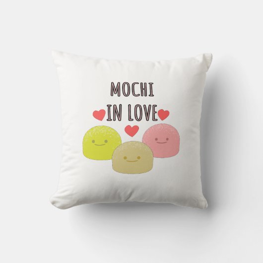 Coussin Dessins de dessin mignon Mochi (Recto)