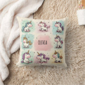 Coussin Dessins Licorne Mignons et Fantaisistes (Couverture)