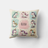 Coussin Dessins Licorne Mignons et Fantaisistes (Verso)