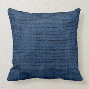 Coussin Dessous bleu Burlap Linen Rustic Jute
