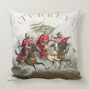 Coussin Détail de page titre, des 'costumes du Variou