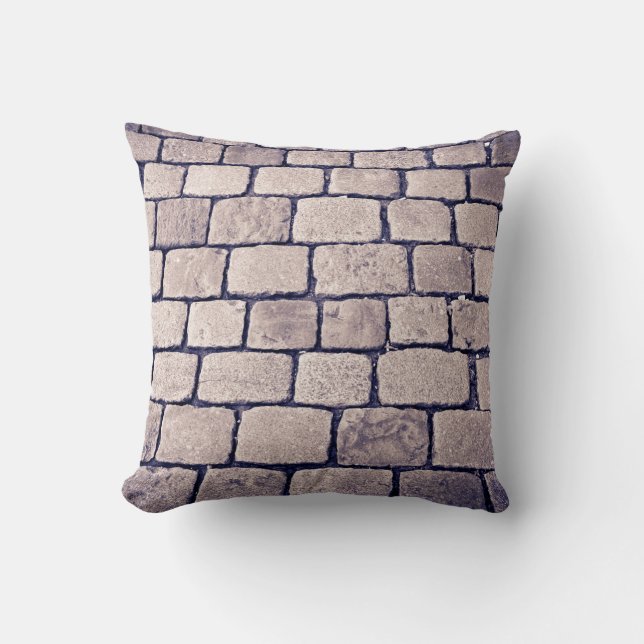 Coussin Détail de rue pavée, Horizontal (Recto)