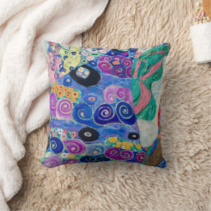 Coussin Détail de The Maiden par Gustav Klimt