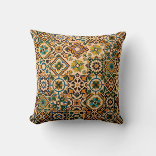 Coussin Détail des tuiles traditionnelles (azulejos) de fa